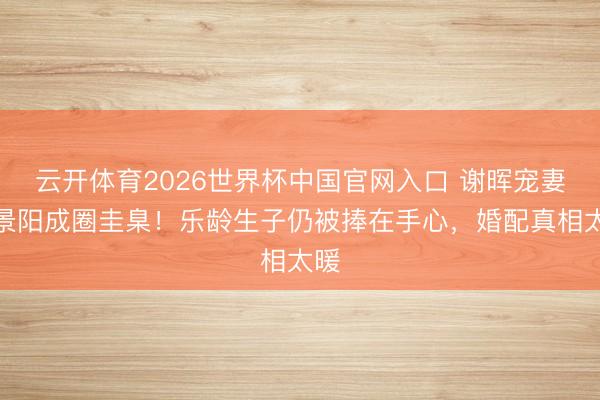 云开体育2026世界杯中国官网入口 谢晖宠妻倪景阳成圈圭臬！乐龄生子仍被捧在手心，婚配真相太暖